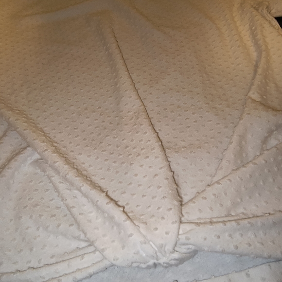 Anthropologie W5 Twist Front Ivory Swiss-Dot 3/4 Sleeve Knit Top Size XL - Picture 9 of 12